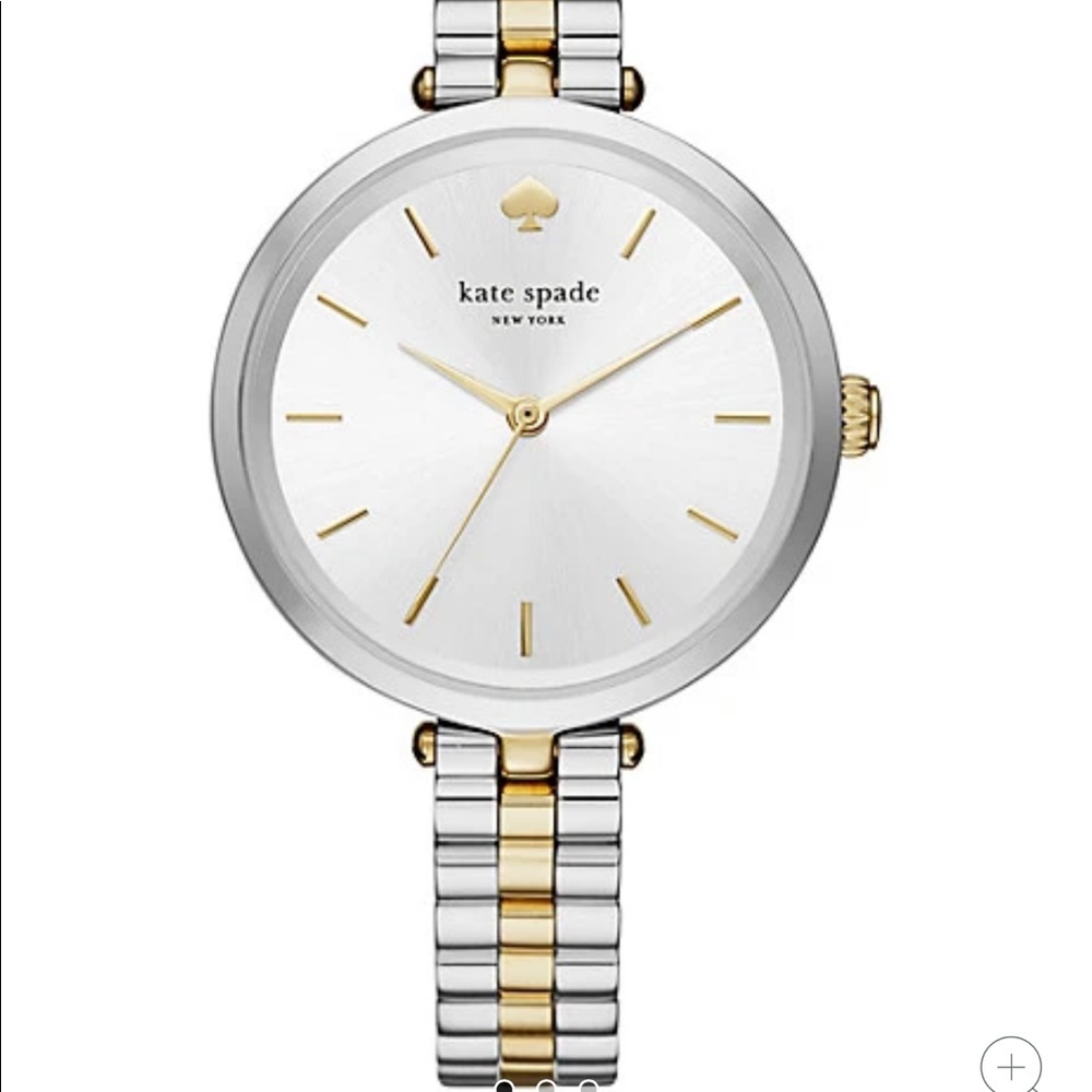 NEW KATE SPADE Holland Skinny Bracelet Watch silver/gold